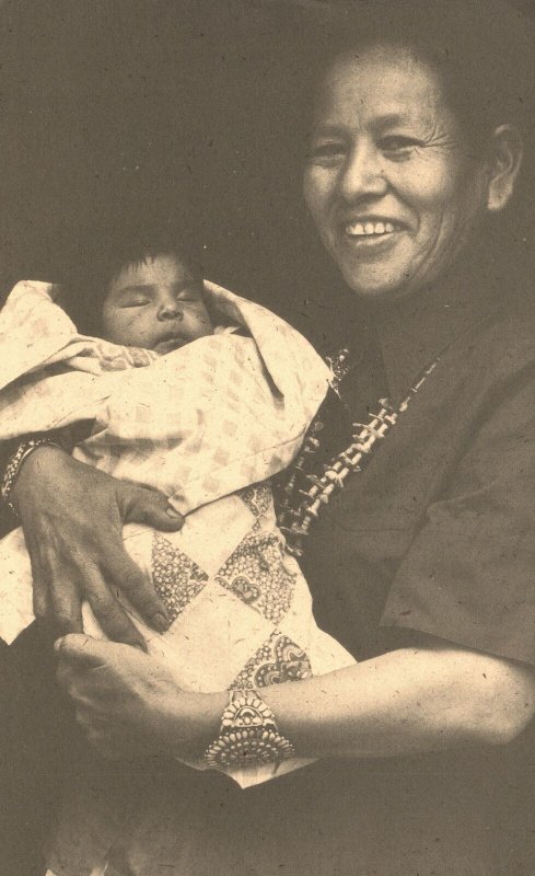 Vintage Postcard First Laugh Ceremony Traditional Navajo Indian Culture