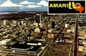 Aerial View of Dowtown - Amarillo, Texas