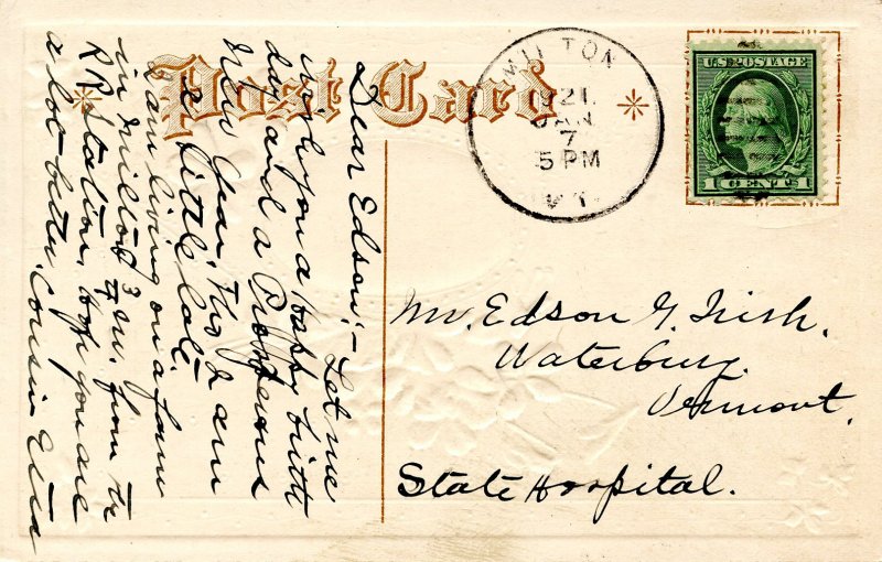 Greeting - Birthday. Embossed, Gold Foil