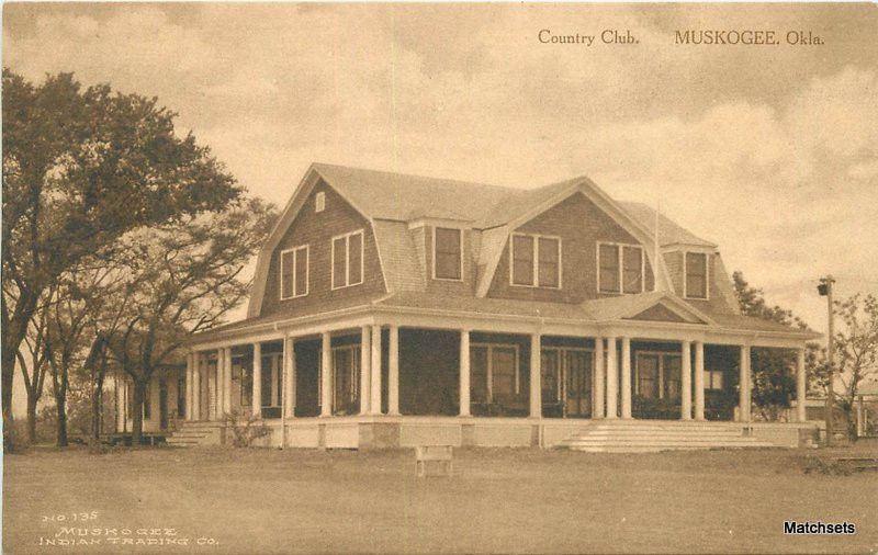 Country Club MUSKOGEE OKLAHOMA Indian Trading postcard 11159