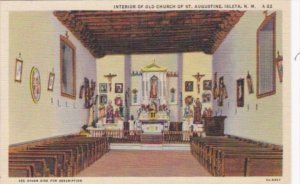New Mexico Isleta Interior Of Old Church Of St Augustine Curteich