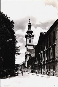 Croatia Bjelovar Street Vintage RPPC BS.28