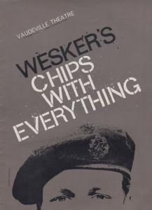 Weskers Chips With Everything Frank Finlay Vauderville RAF Theatre  Programme