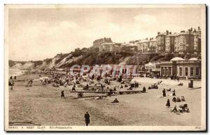 Great Britain Old Postcard Sands and West Cliff Bournemouth
