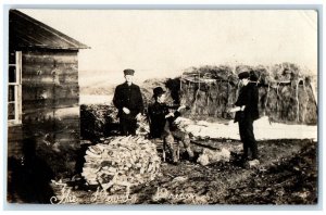 1910 The Devil's Dream Violin Ghost Town DPO Moenville SD RPPC Photo Postcard