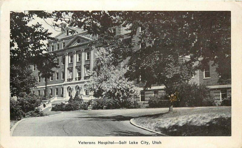 Vintage Postcard; Veteran's Hospital, Salt Lake City UT posted