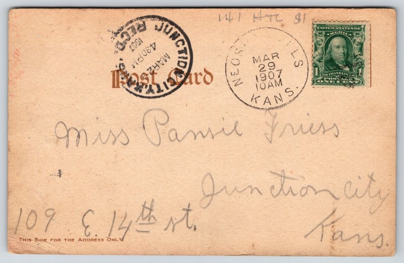 Comics~Painter Sees His Finish~Varnish & Stain~EBE PM 1907 UDB Postcard