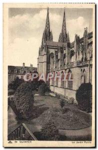 Old Postcard Quimper The public garden