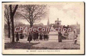 Old Postcard Niort Square Garden Breche