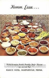 Komm Esse, Haag's Hotel - Shartlesville, Pennsylvania PA Postcard
