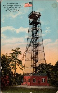 Steel Tower on Hot Springs Mountain Hot Springs AR Postcard PC325