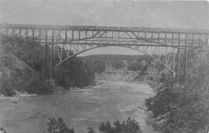 H95/ Niagara Falls New York RPPC Postcard c1910 Railroad Bridges  176