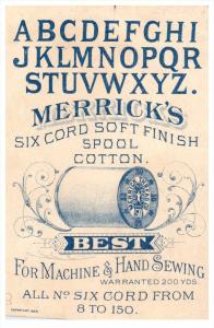 Merrick's  Thread Trade Card