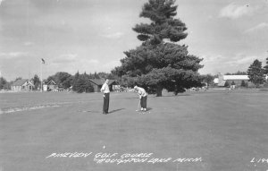 Houghton Lake Michigan Pineview Golf Course Real Photo Vintage Postcard AA73008