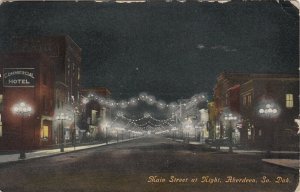 ABERDEEN , South Dakota , 1910 ; Main Street at night
