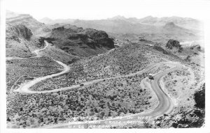 Arizona Oatman 1940s Route 66 Frasher Horseshoe Curve RPPC Postcard 22-9701