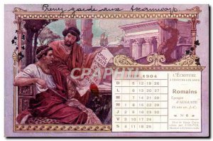 Old Postcard Moines L & # 39ecriture through the Romans ages Epoque d & # 39A...