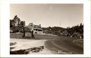 Real Photo Postcard South Dakota Game Lodge Hotel in the Black Hills~138260