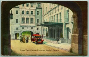 Courtyard Chateau Frontenac Quebec Canada 1928 DB Postcard G9