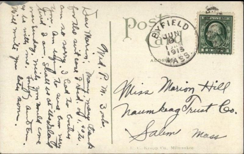 New Bedford MA Butler's Flat Lighthouse c1910 Postcard #4 