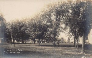 Real Photo Postcard Courthouse Park in Mitchell, South Dakota~130491