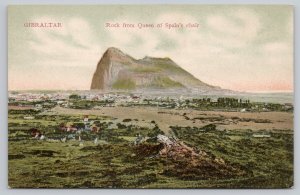 Postcard Gibraltar Rock Queen Of Spain's Chair 1910s DB View