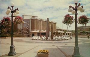 Victoria BC~Centennial Square Fountain~1950s Postcard