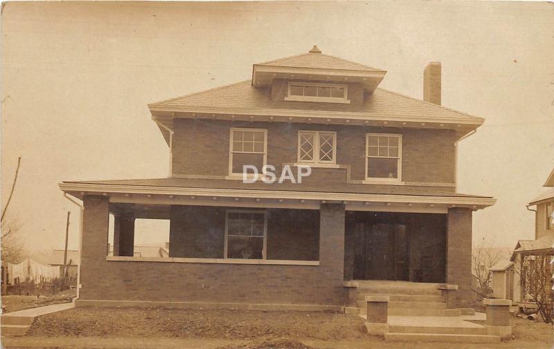 C69/ Crooksville Ohio Postcard Real Photo RPPC 1909 Home Porch View