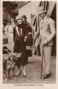 Duke & Duchess Of York Union Jack Flag Event Dog Tucks Postcard