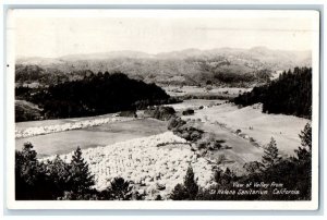1921 Valley View From St. Helena Sanitarium California CA RPPC Photo Postcard 