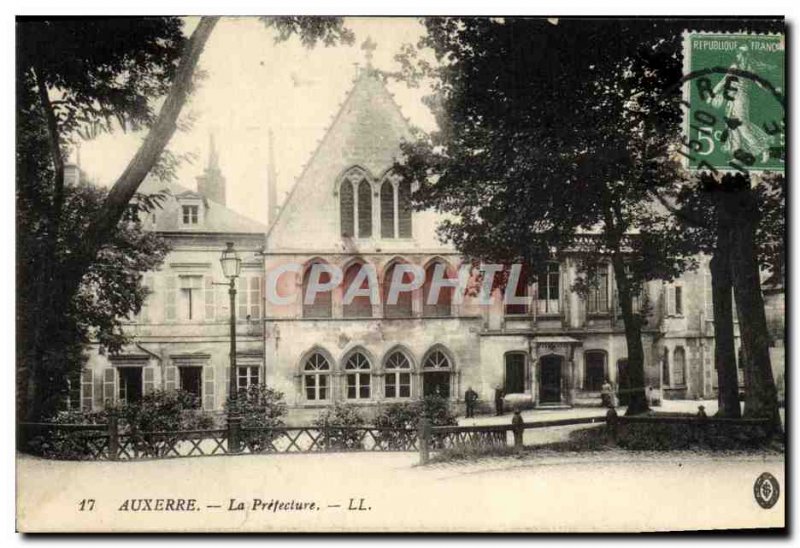 Old Postcard Auxerre La Prefecture