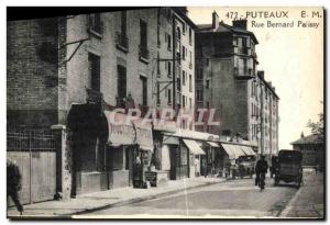 Old Postcard Puteaux Rue Bernard Palissy