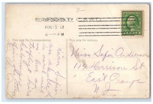 1912 Busy Day Ocean Ave Rockaway Beach Long Island New York NY Unposted Postcard