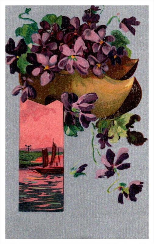 Flowers and sailboat