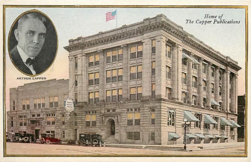 Capper Publications Topeka Kansas old cars KS Postcard