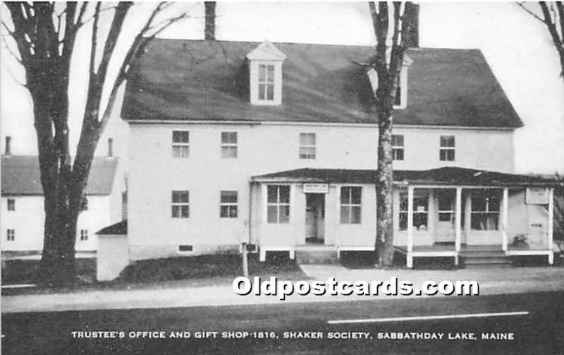 Trustee's Office and Gift Shop 1816 Shaker Society Sabbathday Lake, ME, USA U...