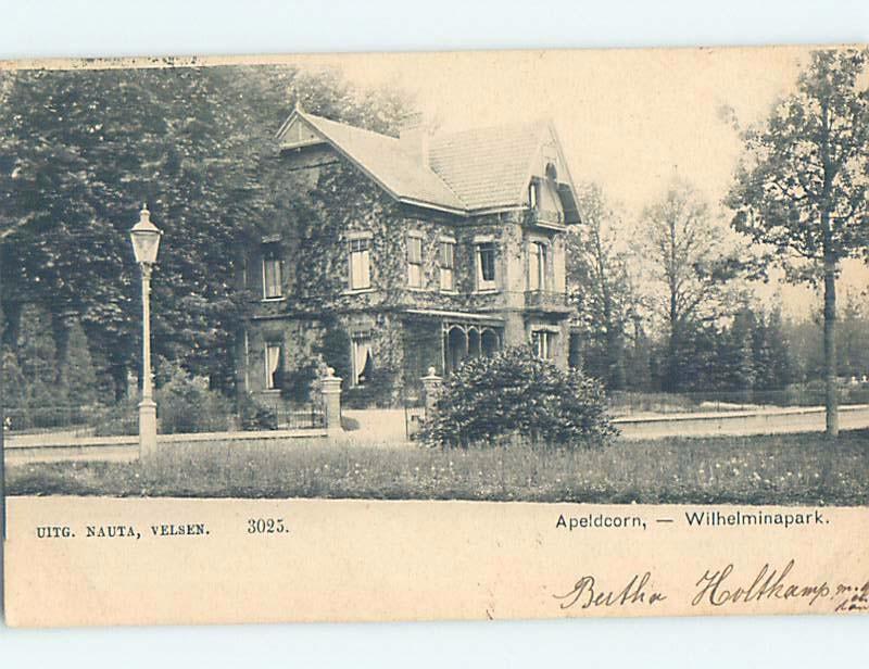 1905 postcard WILHELMINA PARK Apeldoorn - Gelderland Netherlands F5166