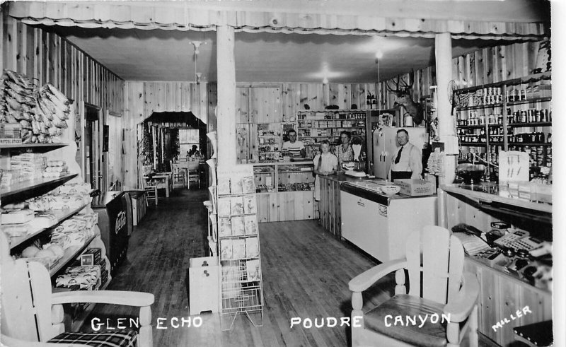 H63/ Fort Collins Colorado RPPC Postcard c1950 Poudre Canyon Interior Store 17
