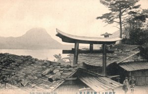 Vintage Postcard 1910's View Lake From Tenjin Toge Japan JPN