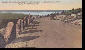 Maine Mount Desert Island Cadillac Mountain Road And Frenchmans Bay Acadia Na...