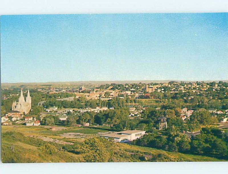 Unused Pre-1980 AERIAL VIEW OF TOWN Medicine Hat Alberta AB F8467