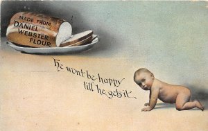 H23/ Advertising Postcard c10 Daniel Webster Flour Baby New Ulm Minnesota 2