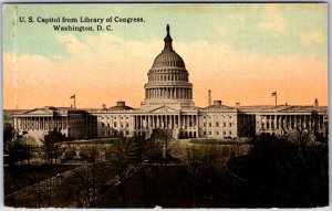 VINTAGE POSTCARD VIEW OF THE U.S. CAPITOL BUILDING WASHINGTON D.C.