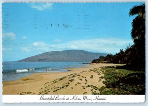 Maui Hawaii HI Postcard Beautiful Beach Kihei Coast Exterior View c1976 Vintage