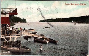 Postcard BOAT SCENE Halifax Nova Scotia NS AN6103