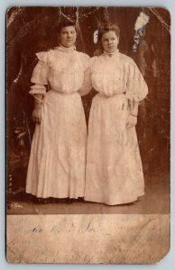 RPPC  Two Young Ladies  Hokoken New Jersey Cancel  1907   Postcard