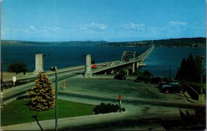USA Lake Washington Floating Bridge Seattle Washington Chrome Postcard 09.98