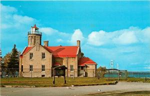 Old Mackinac Point Lighthouse Mackinaw City Michigan MI Postcard