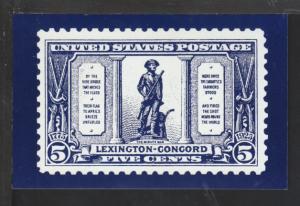 US Lexington Concord Stamp Postcard 
