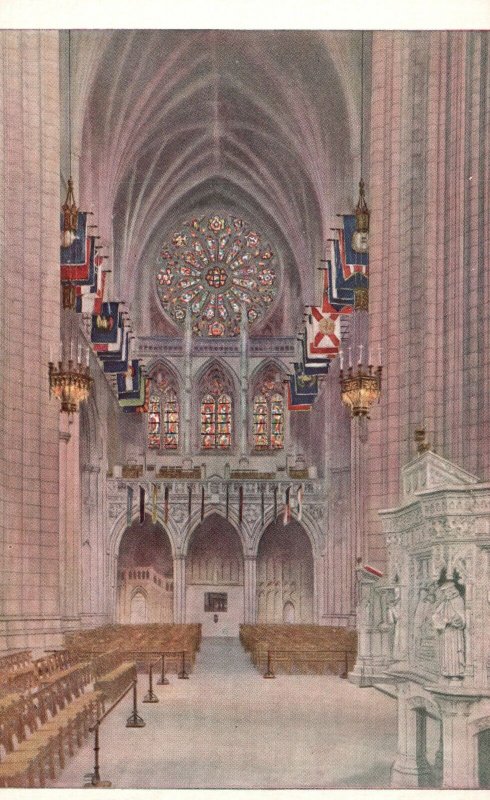 Washington D.C., Washington Cathedral Interior Mount St. Alban Church, Postcard